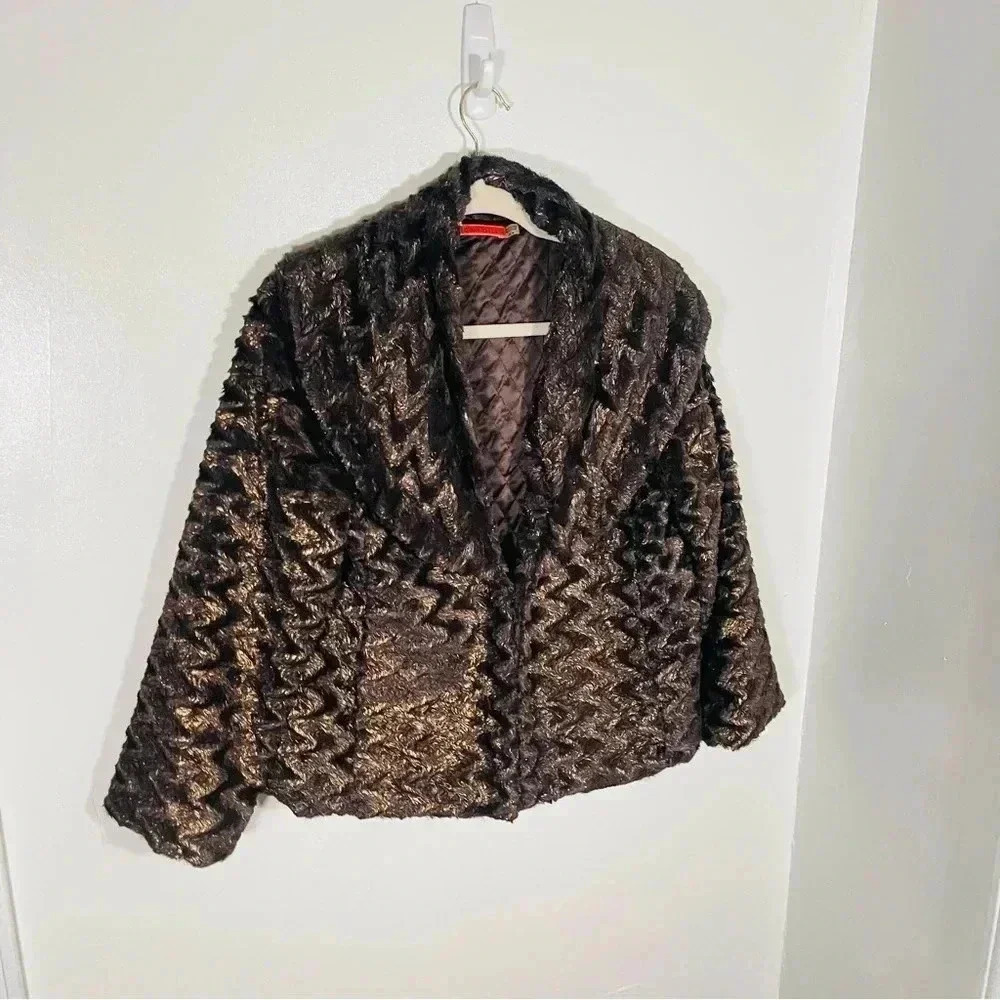 Alice + Olivia Zigzag Pattern Teddy Jacket - image 9